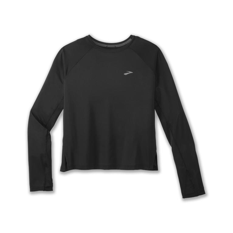 Brooks Sprint Free Breathable Long Sleeve Running Shirt - Women's - Black (49358-TLEN)